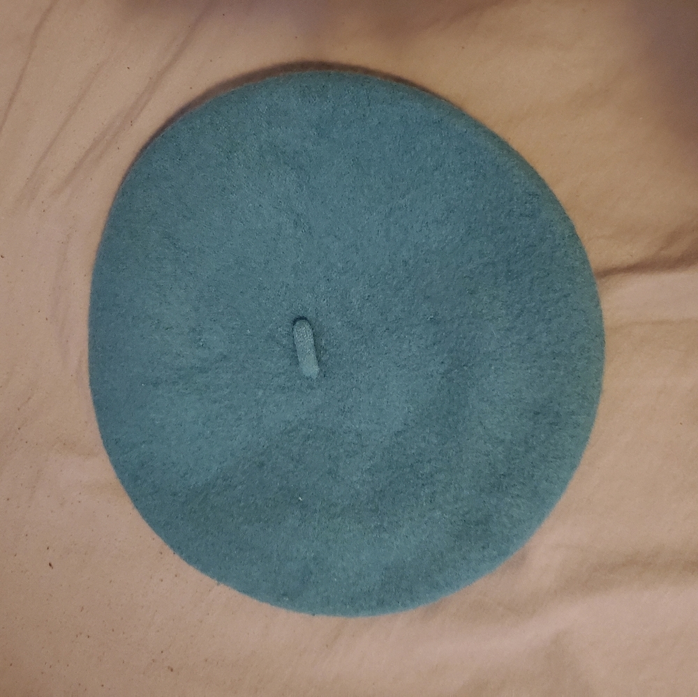 Turquoise Wool Beret